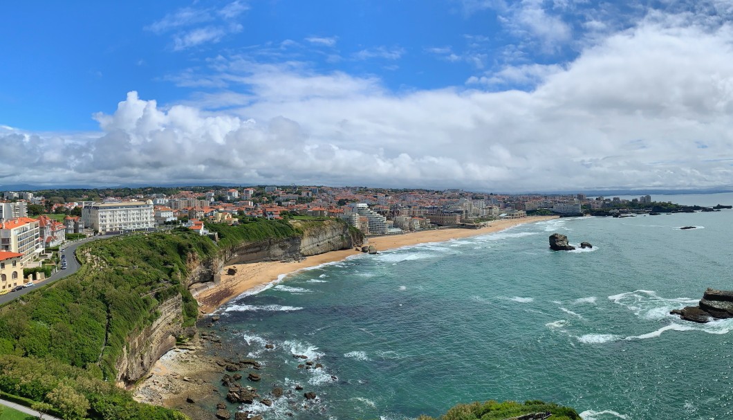 Biarritz in Frankreich am Atlantik - Panorama