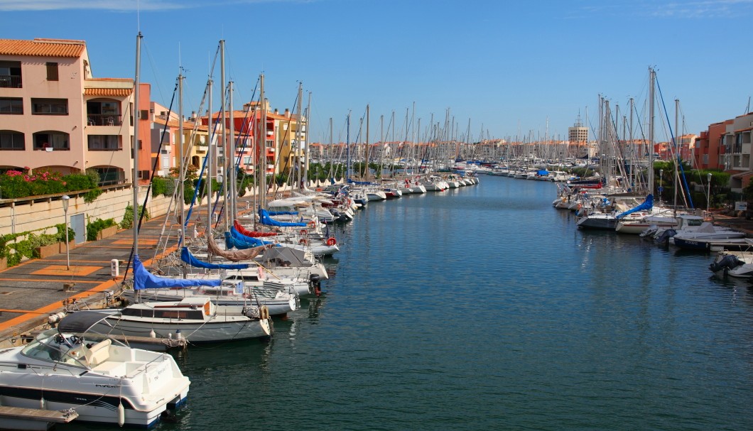 Südfrankreich am Meer Languedoc - Hafenzufahrt Cap d'Agde