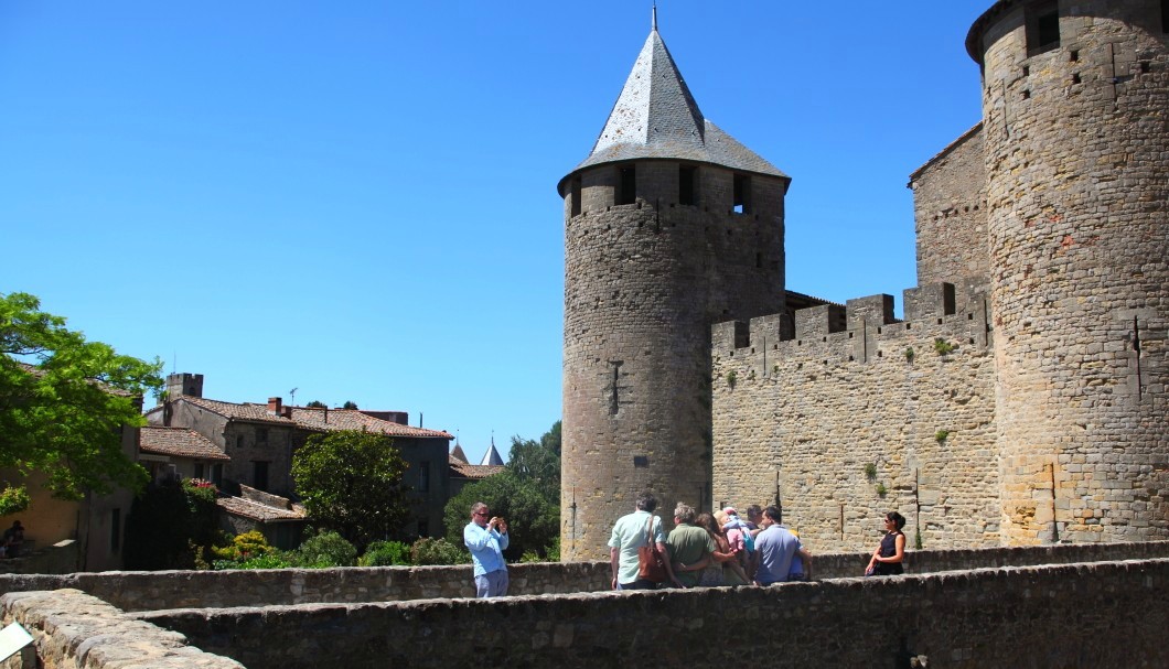Carcassonne in Südfrankreich - Burg Eingang 2