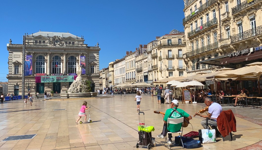 Montpellier in Südfrankreich - Place de la Comédie