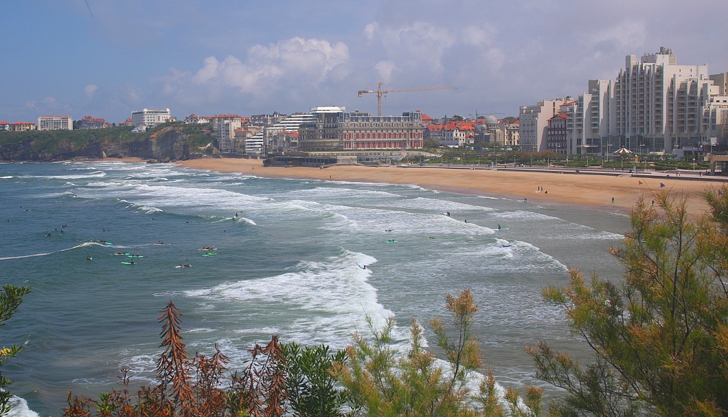 Biarritz in Frankreich am Atlantik - Strand Grande Plage