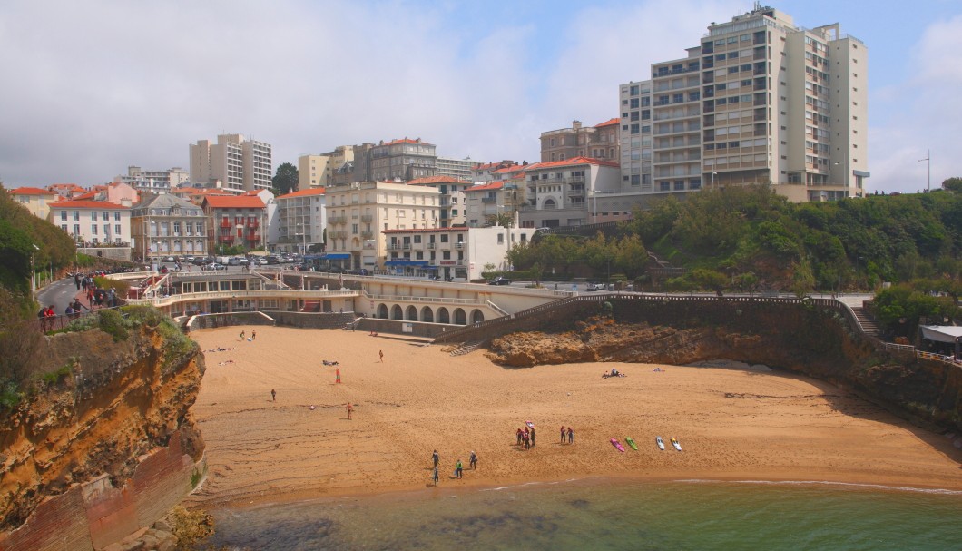 Biarritz in Frankreich am Atlantik - Strand Plage Port Vieux