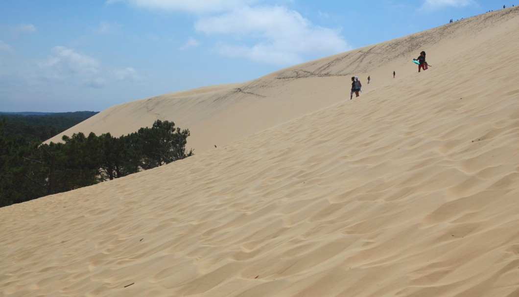 Die Dune de Pilat an der Atlantikküste - auf der Treppe