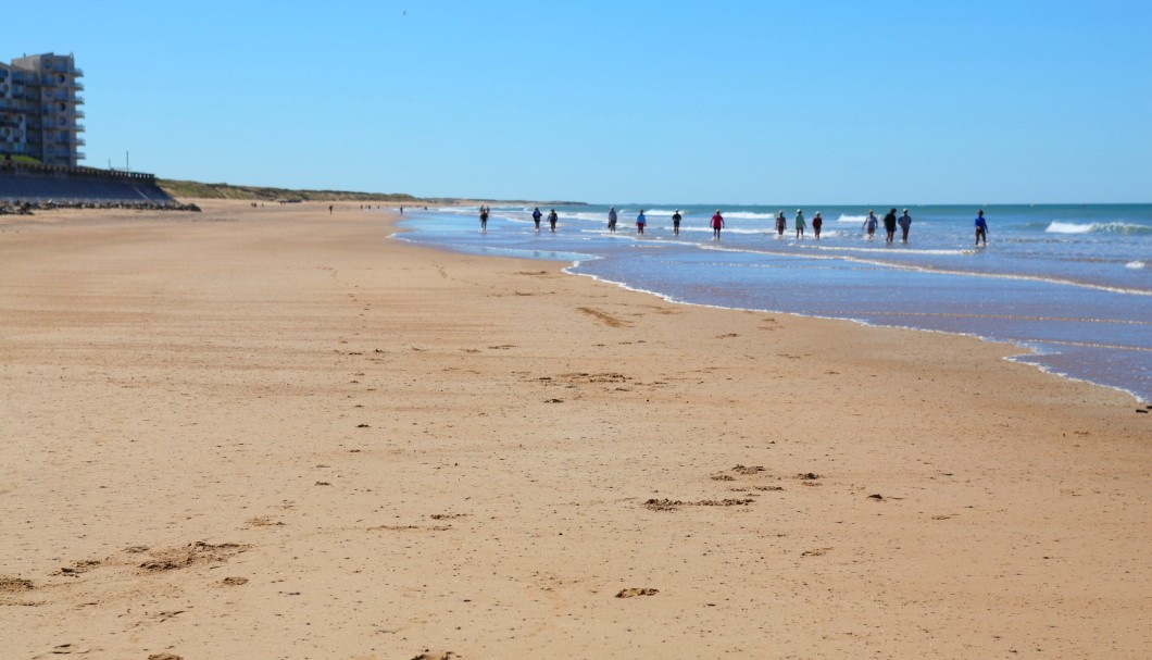 Saint-Gilles-Croix-de-Vie an der Atlantikküste - Strand La Grande Plage Richtung Brétignolles-sur-Mer