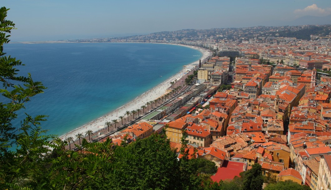 Nizza - Blick vom Schlossberg, im Vordergrund die Altstadt