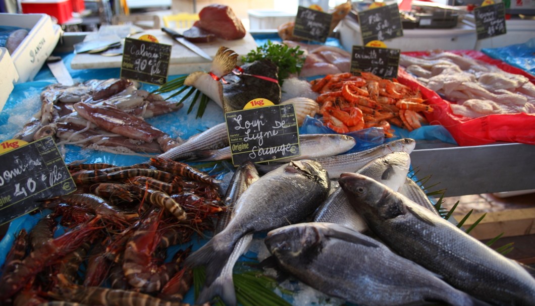Nizza - Angebot auf dem Fischmarkt in der Altstadt