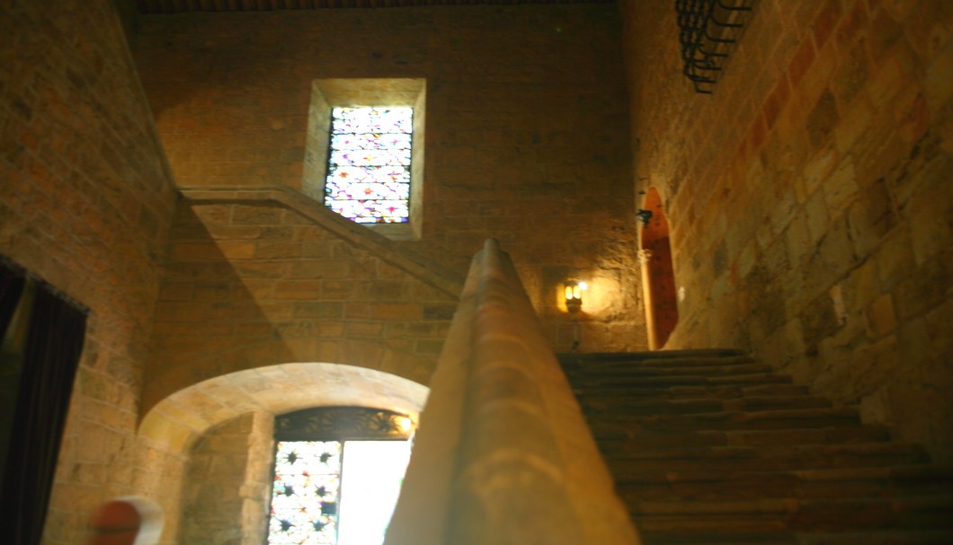 Die Abtei von Fontfroide in Südfrankreich - Treppe