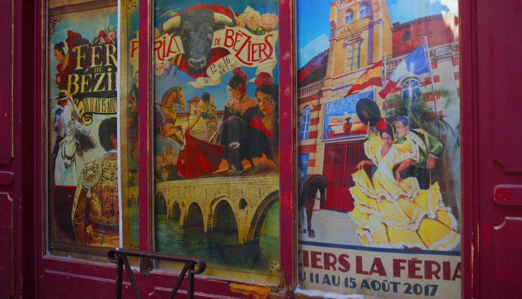 Béziers in Südfrankreich - Féria Plakate