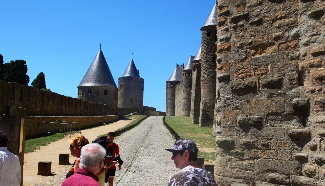 Carcassonne in Südfrankreich - Stadttor 3