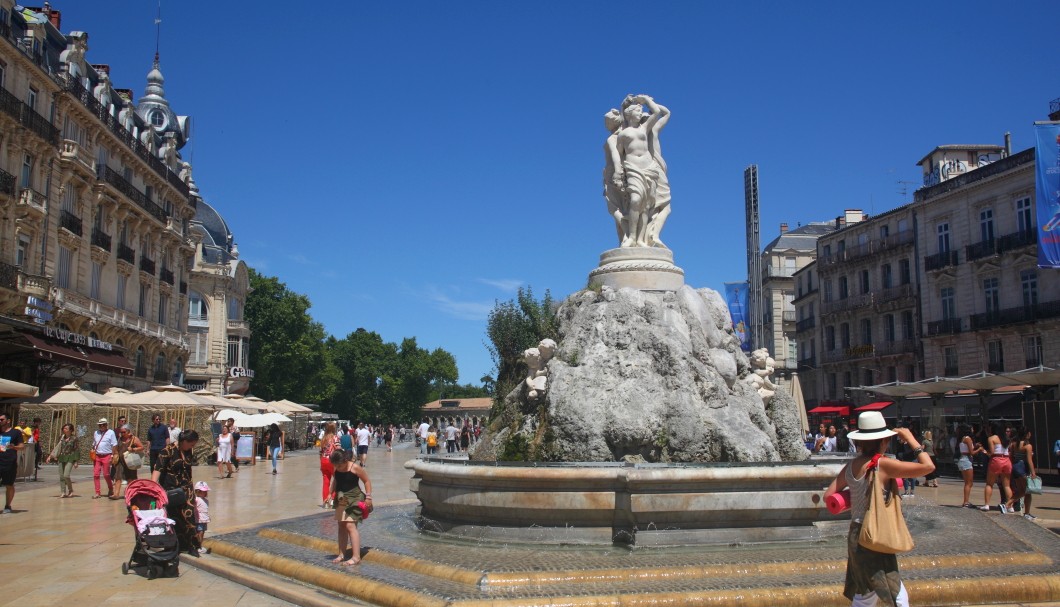 Montpellier in Südfrankreich - Place de la Comédie 2