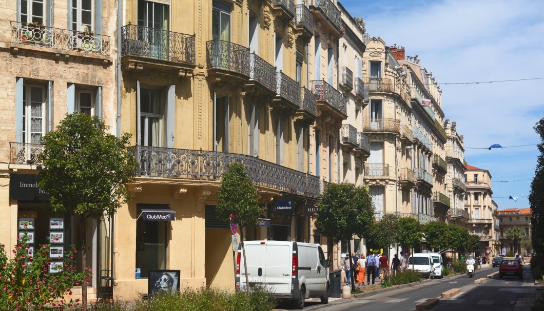 Montpellier in Südfrankreich - Rue Foch