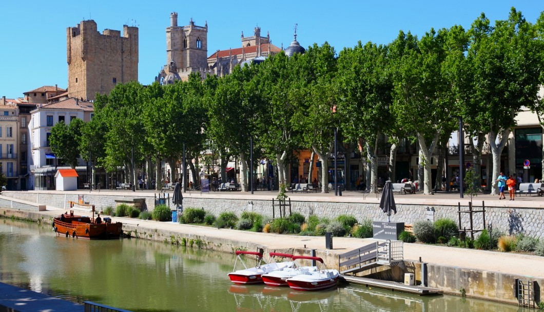 Narbonne in Südfrankreich - Kanal Canal de la Robine 1