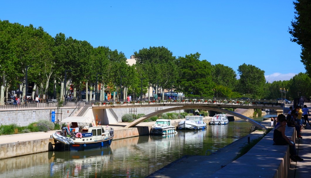 Narbonne in Südfrankreich - Kanal Canal de la Robine 2