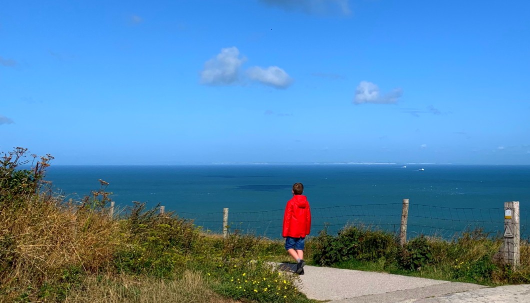 Cap Blanc Nez in Nordfrankreich am Meer - Kreidefelsen England