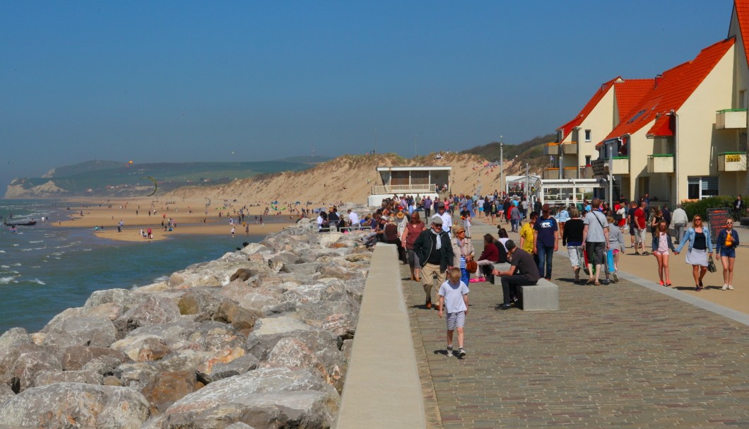 Wissant in Nordfrankreich am Meer - Strandpromenade