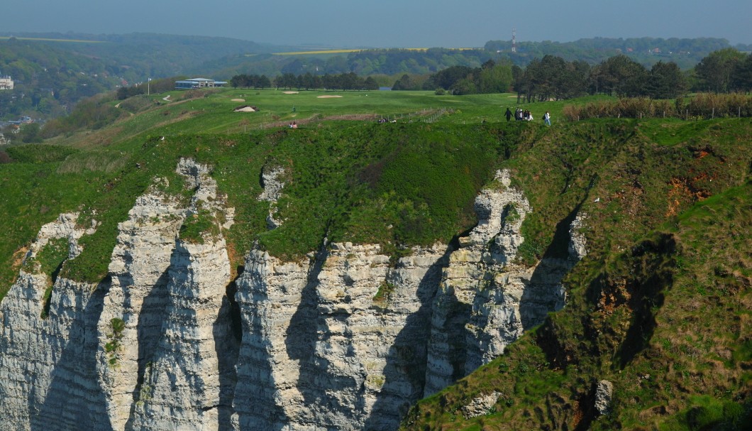 Landschaft Alabasterküste in der Normandie bei Étretat