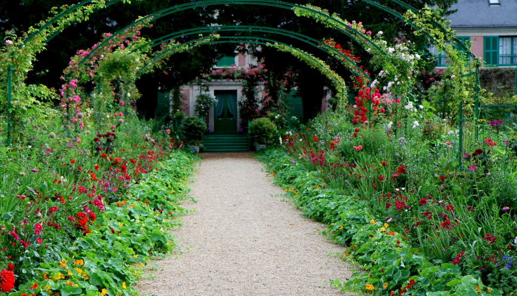 Normandie Garten von Monet Rosenbogen