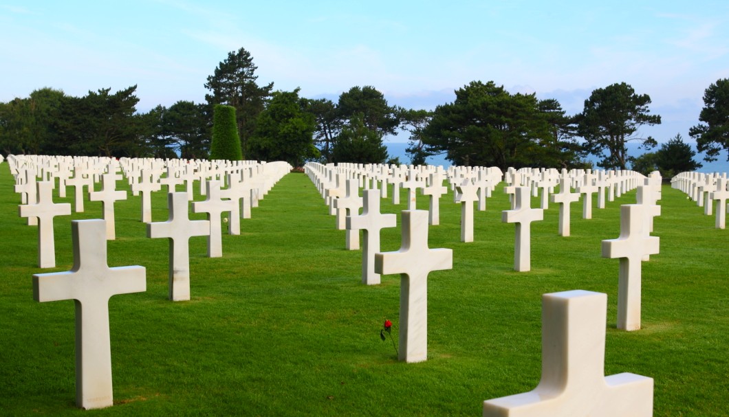 Amerikanischer Soldatenfriedhof Colleville-sur-Mer Normandie - Gräber Grabsteine 2