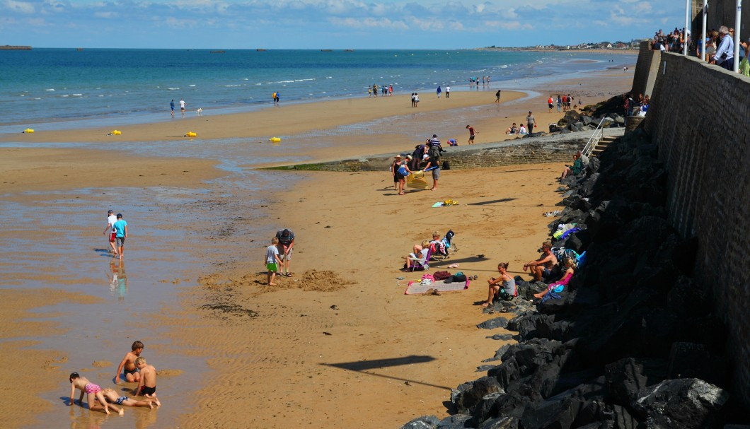 Arromanches-les-Bains Normandie Meer - Strandleben