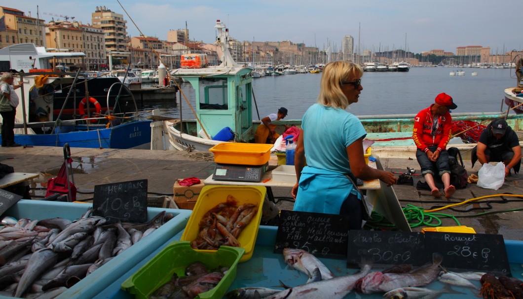 Marseille alter Hafen - Fischstand