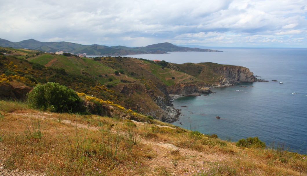 Cap Réderis Blick zurück über die Côte Vermeille