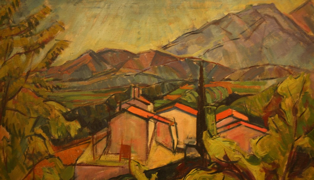 Céret Museum der modernen Kunst Bild mit Canigou