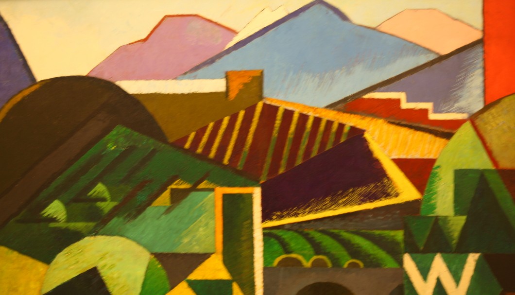 Céret Museum der modernen Kunst Bild mit Canigou abstrakt