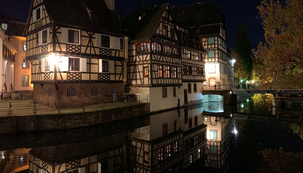 Straßburg Elsass Frankreich - Petite France bei Nacht 1